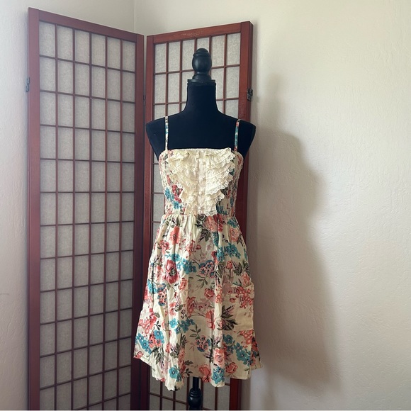 100% Cotton Floral Ruffle Sundress - Picture 2 of 16
